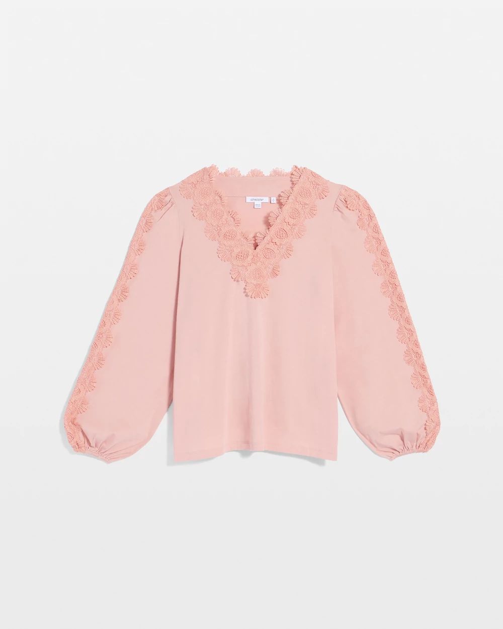 入園入学祝い Pima Scalloped-Lace Top Chico's | トップス